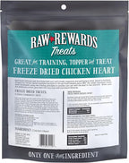 Northwest Naturals Raw Rewards Freeze-Dried Chicken Heart Treats for Dogs and Cats - Bite-Sized Pieces - Healthy, 1 Ingredient, Human Grade Pet Food, All Natural, Proudly Made in USA, 10 Oz