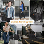 PETUX Pet Carrier Airline Approved, 17"x11"x9.5" Portable Cat Carrier Soft with Anti-Scratch Mesh for Small Cats up to 12 lb, Top Open Breathable Dog Carriers for Puppy up to 10 lb (Black)