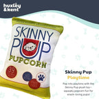 Huxley & Kent Funny Dog Toy w/Squeaker – Power Plush Squeaky Dog Toys for Small, Medium & Large Dogs – Soft Stuffed Animal for Indoor Play & Fetch - Skinny Pup, Large