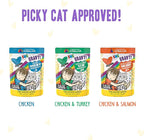 Weruva B.F.F. OMG - Best Feline Friend Oh My Gravy!, Yippy Ki Yay Yellows! Variety Pack, 2.8oz Pouch (Pack of 12)