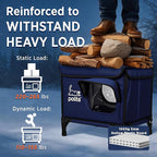 Rugged Heated Cat House for Outdoor Cats in Winter, Extremely Insulated & 100% Weatherproof, Elevated Feral Cat Shelter with Waterproof Eaves & Safe Escape Door for Stray & Barn Cats