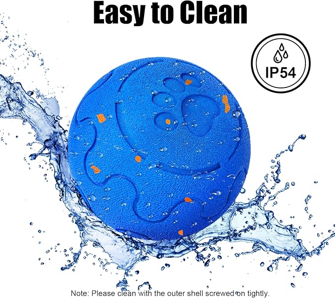 Interactive Dog Ball, Smart Dog Toy for Medium and Large Dogs, Automatic Moving, Rotating & Bouncing, E-TPU Material, IP54 Waterproof, Motion-Activated Dog Stimulation Toy to Keep Them Busy