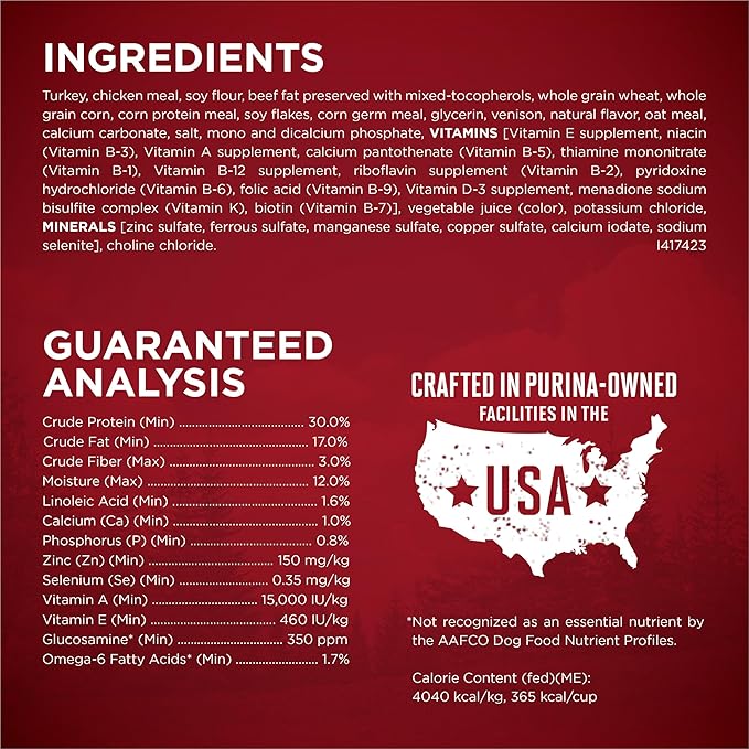 Purina ONE True Instinct With A Blend Of Real Turkey and Venison Dry Dog Food - 7.4 lb. Bag