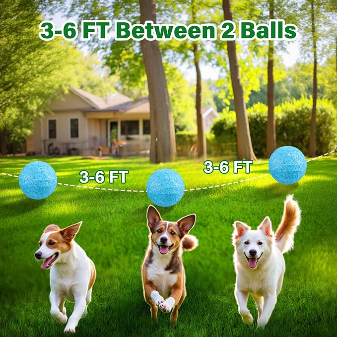 Dog Repellent for Yard, 36 Pcs Natural Peppermint Oil Dog Cat Deterrent Ball Outdoor Indoor Preventing Dogs from Peeing Scratch and Chew, Keep Dogs Out of Lawn Garden, Blue