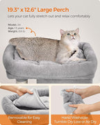 Feandrea Cat Tree, 29.1-Inch Cat Tower, M, Cat Condo for Medium Cats up to 11 lb, Large Cat Perch, 2 Cat Caves, Scratching Post, Light Gray UPCT612W01