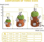 Interactive Squeaky Dog Toys Raccoon Dog Toy, Stuffing Woodland Friends Burrow, Squeaky Plush Dog Toy for Small Medium Large Dogs (Large)