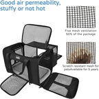 Dog Carriers for Small Dogs, Cat Carrier Travel, Expandable, Collapsible, 900D High Density Oxford Cloth, Wear-Resisting, Anti Tearing, Reflective Tape,Safety Lock Zipper