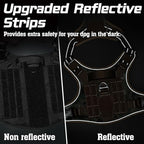 rabbitgoo Tactical Dog Harness Medium Sized Dog, No Pull Military Service Vest with Handle & Molle, Easy Control for Training Walking, Adjustable Reflective Straps, Brown camo, M