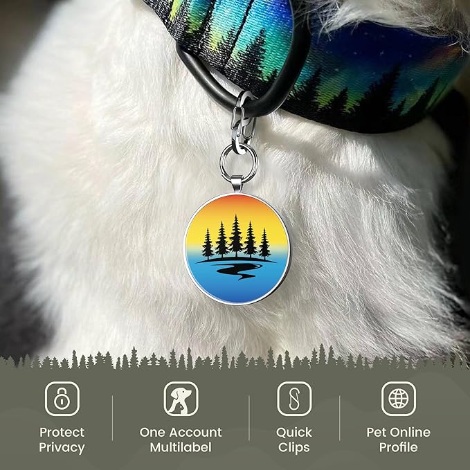 Personalized Dog Tags - Custom QR Code Pet ID Tags - Free Online Scan for Instant Pet Location Alert Email