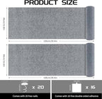 2 Pcs 39.4"x15.8" Cat Scratch Mat, Cat Scratch Couch Furniture Protector, Trimmable Self-Adhesive Cats Scratch Pads, DIY Cat Scratcher for Wall Protector and Covering Cat Tower (Light Grey)