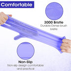 Pet Grooming Gloves with High-Density Teeth, Silicone Five Finger Design for Washing, Massaging Dogs and Cats (Purple)