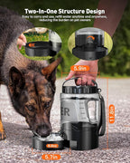 Portable Dog Water Bottle Bowl - 95 oz Travel Water Bowl Dispenser for Dogs Leak Proof, Suitable for Large Pet Drinking, A Must Have for Outdoor, Camping, Walking, Beach, Hunting, and Other Scenes