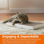 Amazon Basics Corrugated Cardboard Cat Scratchers, 4 Pack, White