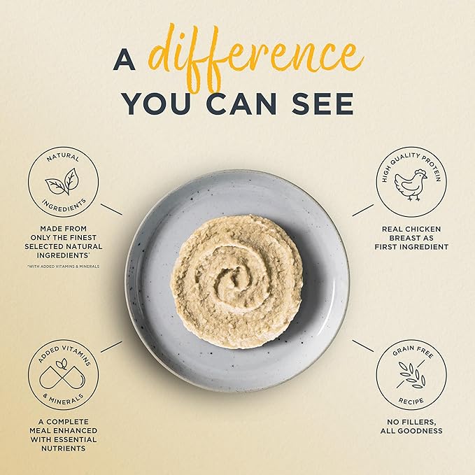 Reveal Entrées Natural Wet Cat Food Paté, Grain-Free with Added Vitamins & Minerals, Carrageenan-Free Protein, Chicken Breast Paté Recipe (24 x 2.47 oz Cans)