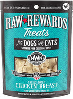Northwest Naturals Raw Rewards Freeze-Dried Chicken Breast Treats for Dogs and Cats - Bite-Sized Pieces - Healthy, 1 Ingredient, Human Grade Pet Food, All Natural - 3 Oz
