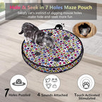 ORSDA Cat Toys, Interactive Activated Moving Ball in 7 Holes Mat, Automatic Fast Rolling Ball, Hide and Seek Toys for Indoor Cats, Exercise Kicker Mouse Catching Game
