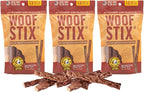 Happy Howie's Woof Stix - Healthy Dog Treats, Flavorful Slow Cooked Beef Stick, Natural Ingredients, Hormone Free - Beef, (Pack of 3)