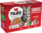 Nulo Real Shreds with Organ Meat Wet Canned Cat Food, Variety Flavors, 2.8 Ounce, 12 Cans
