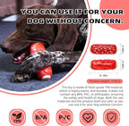 LiuMelinda Dog Chew Toys for Aggressive-Chewers - Indestructible Dog Toy for Aggressive Chewer，Tough Chew Toys for Dogs （Rubber Red Meat Stick）