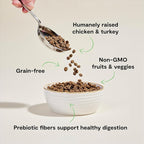 Open Farm, Grain Free Dry Cat Food, High-Protein Kibble for a Complete & Balanced Diet, Non-GMO Fruits & Vegetables, Prebiotic Fibers to Support Digestion, Homestead Turkey & Chicken Recipe, 4lb Bag