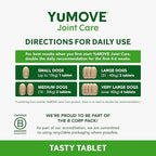 YuMOVE Hip & Joint Supplement for Dogs with Glucosamine, Hyaluronic Acid, Green Lipped Mussel & Omega 3 Joint Supplement - Regular and Advanced Strength (60ct, Chewable Tablets)