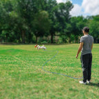 Rypet Reflective Cat Long Leash - 50 FT Escape Proof Walking Leads Yard Long Leash Durable Safe Personalized Extender Leash Traning Play Outdoor for Kitten, Puppy, Rabbit and Small Animals