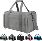 Carriers Soft-Sided Large Pet Carrier for Cats Dogs Small Animals Up to 35Lbs,Top Load Carrier,Ventilated Design,Portable Cat Carrier Airline Approved(X-Large, Grey)