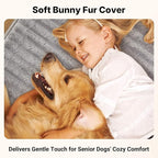 Veehoo Orthopedic Dog Bed for Large Senior Dogs, 7 Inch Thick XL Memory Foam Dog Bed with L Shaped Bolsters, Orthopedic Pet Couch with Waterproof Liner & Removable Washable Cover, 48"x30"x7"