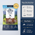 ZIWI Peak Air-Dried Dog Food – Beef - All Natural, High Protein, Grain Free, Limited Ingredient w/Superfoods (3.5oz)