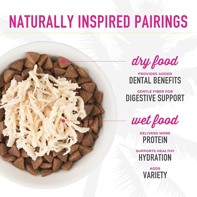 Tiki Cat Silver Comfort Mousse + Shreds, Chicken & Duck and Duck Liver, Immune System Support Formulated for Older Cats Aged 11+, Senior Wet Cat Food, 2.4 oz Cans (Pack of 12)