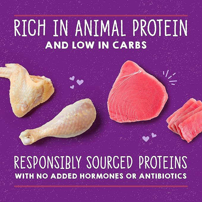 Stella & Chewy's Carnivore Cravings Purrfect Paté - Premium Grain-Free Wet Cat Food - Chicken & Tuna Recipe - High Protein with Bone Broth - Perfect for Picky Eaters - 2.8oz Cans (12 Pack)