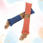 2 Pack Natural Interactive Catnip Cat Kicker Toys, Bite Resistant Chew Toy, Accessories for Indoor Cat (Twill Weave)