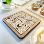 02 Australian Shepherd Dog Coaster - Australian Shepherd Dog Puzzle Wooden Coaster Set - Interlocking Jigsaw Drink Mats with Laser-Cut Design for Australian Shepherd Lovers