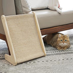 PETKARAY Cat Scratcher, Sisal Cat Scratching Ramp, L Shape Cat Scratch Pad for Indoor Cats, Kitten Wall Furniture Protector Small