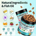 Wagmee Cat Calming Treats - 500 Crunchy & Creamy Cat Chews with Melatonin, Chamomile for Cat Stress and Anxiety Relief - Travel, Vet Visits, Storms and Separation Anxiety, Chicken and Krill Flavor