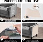 2 Pcs 39.4"x15.8" Cat Scratch Mat, Cat Scratch Couch Furniture Protector, Trimmable Self-Adhesive Cats Scratch Pads, DIY Cat Scratcher for Wall Protector and Covering Cat Tower (Beige)