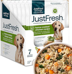 JustFoodForDogs JustFresh Home-Cooked Chicken Dog Food with No Preservatives, Resealable Packaging, Human Grade Wet Dog Food, 12 oz - 7 Pack
