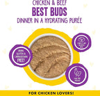 Weruva B.F.F. Play - Best Feline Friend Paté Lovers, Aw Yeah!, Chicken & Beef Best Buds with Chicken & Beef, 2.8oz Can (Pack of 12)