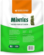 Minties Dental Treats for Cats, Chicken Flavored Treats for Cats, Freshens Breath and Controls Tartar, 10oz (Pack of 2)