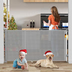 138 Inch Reinforced Retractable Baby Gates Extra Wide, Uamector Mesh Baby Gate or Dog Gate,Toddler Pet Retractable Gate Adjustable Length for Large Openings Stairs Doorways Hallway Indoor Outdoor