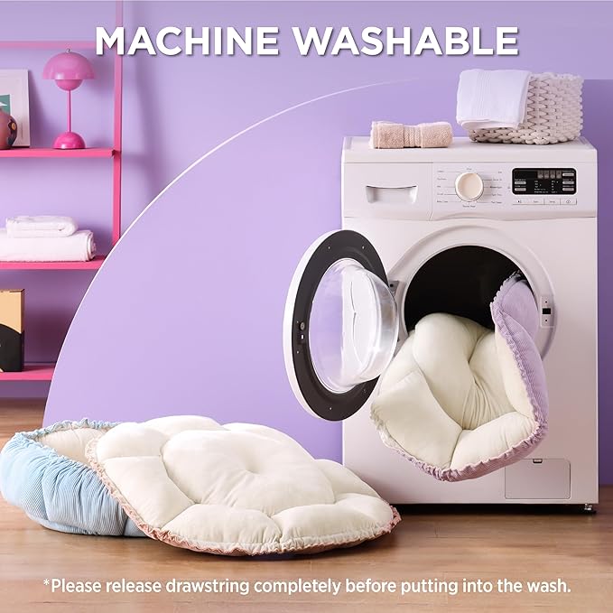 Lesure Cat Beds for Indoor Cats - Washable Cute Cat Beds with Versatile Dual-Use Design, Reversible Donut Pet Bed for Puppy and Kitten, 21x21x7 Inches