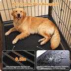 Dog Crate Furniture, Wooden Dog Crate 43in, Decorative Cage with End Table for Dog Indoor Kennel, High Anxiety Dog, Escape-Proof Locks for All Breeds