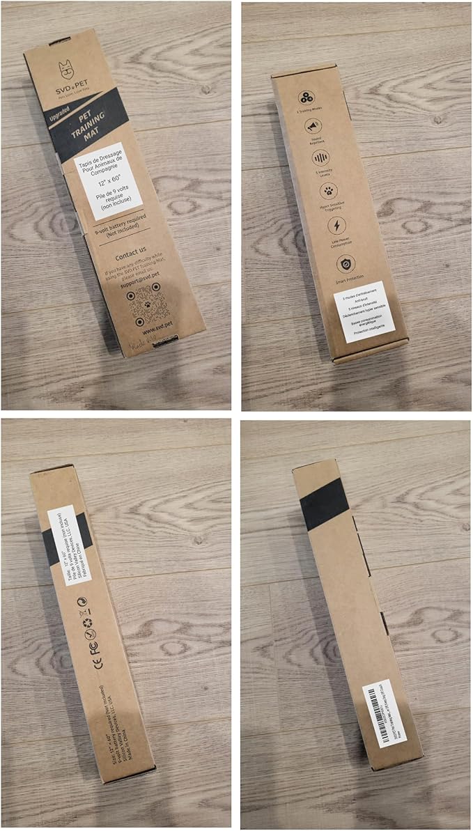 SVD.PET Pet Training Mat with Tester, 60" X 12", Pet Shock Pad, Dogs & Cats Electronic Repellent Mat for Indoor, 3 Training Modes, 5 Levels, Auto Power Off Safe Protection, Keep Dog Off Couch