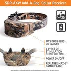 SportDOG WetlandHunter 1825X Add-A-Dog Collar - Expand Your Training System - Waterproof Static Shock Collar - Quick Charge - Realtree Max-5 Camo