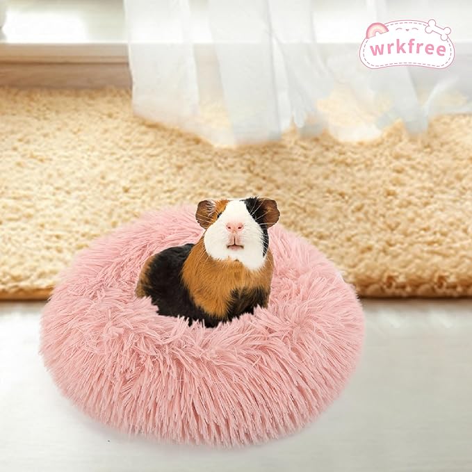 Chinchilla Bed Pink Burrowing Pet Bed for Guinea Pigs and Other Small Animals 11.8 inch