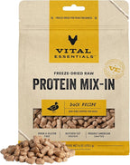 Vital Essentials Freeze Dried Raw Protein Mix-in Dog Food Topper, Duck Mini Nibs Topper for Dogs, 6 oz