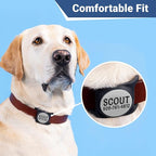 GoTags Personalized AirTag Dog Collar Holder, Engraved Tracker Case for Pet Collar, Custom Text with Phone Number, Slide On Tag for GPS Nameplate, Track Dogs with Apple iPhone, 4 Colors (Large)