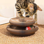 Magic Twist Cat Toy, Collapsible & Double-Sided Infinity Design Kitten Scratching Pad, Eco-Friendly Cardboard, Long-Lasting Interactive Play Toy for Indoor Kittens, 2 Pack