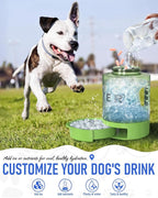 ortable Dog Travel Water Bottle, 77oz Large Portable Dog Water Bowl Dispenser, Leakproof Pet Drinking Bottle Dispenser for Hiking Camping Walking Travelling Beach Car Trips, No Spill, BPA Free,Green