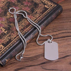 Orgrimmar 100 PCS Dog Tags Shiny Stainless Steel Military spec Rolled Edge Backing Dog Tags for Dogs Engraved- Blank